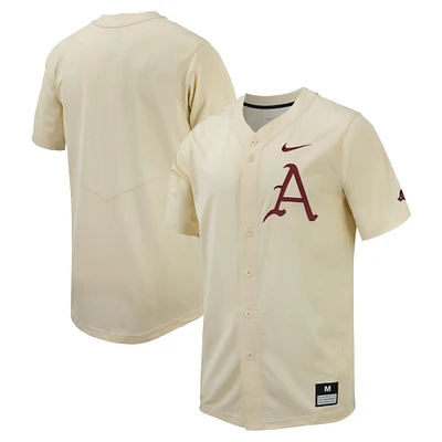 Maillot de baseball réplique crème Nike Arkansas Razorbacks pour homme