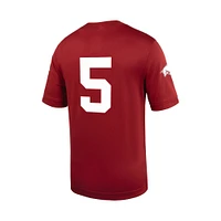 Men's Nike #5 Cardinal Arkansas Razorbacks Untouchable Football Jersey