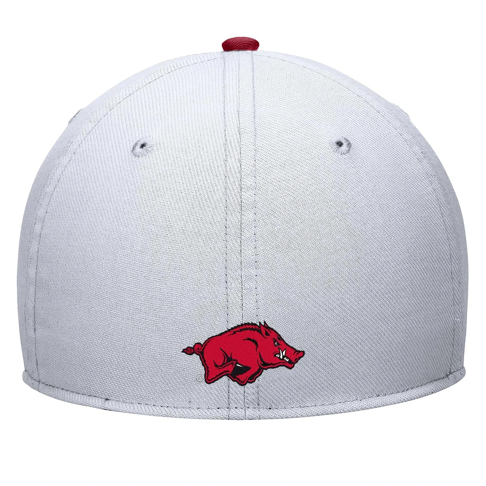 Men's Nike White Arkansas Razorbacks Rise Flex Hat