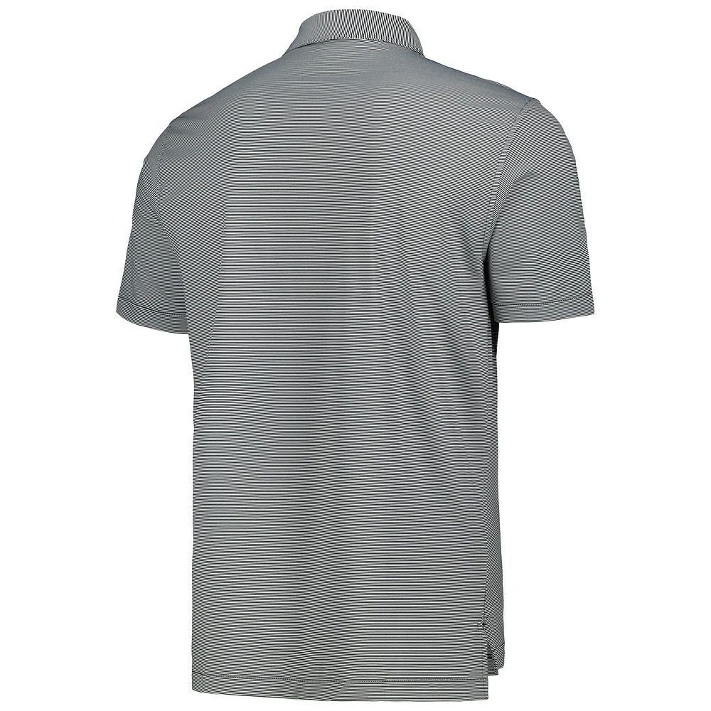 Men's Peter Millar Black Arkansas Razorbacks Jubilee Striped Performance Jersey Polo