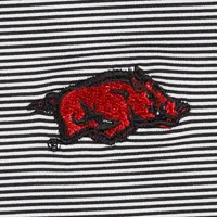 Men's Peter Millar Black Arkansas Razorbacks Jubilee Striped Performance Jersey Polo