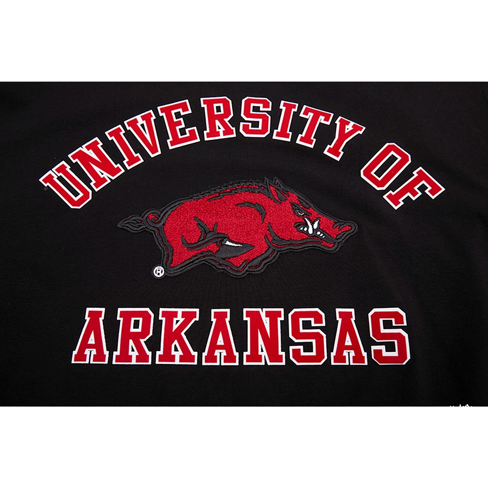 Men's Pro Standard Black Arkansas Razorbacks Classic Stacked Logo T-Shirt