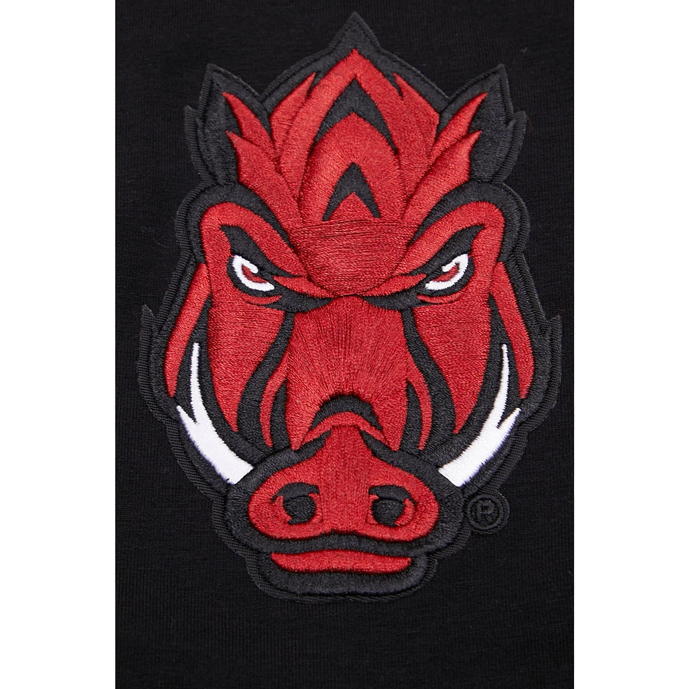 Men's Pro Standard Black Arkansas Razorbacks Classic Stacked Logo T-Shirt