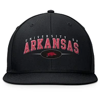 Men's Top of the World Black Arkansas Razorbacks Bullpen Snapback Hat