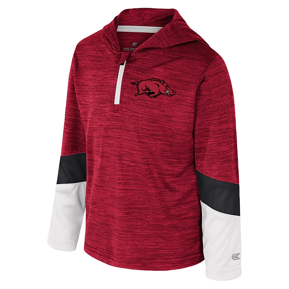Toddler Colosseum Cardinal Arkansas Razorbacks Rylos Quarter-Zip Windshirt