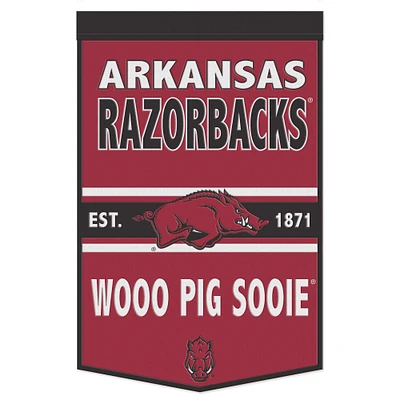 Bannière avec slogan WinCraft Arkansas Razorbacks 24" x 38"
