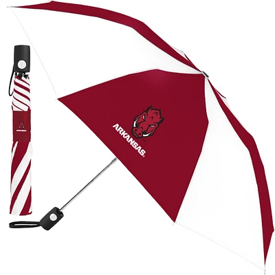 Parapluie pliant WinCraft Arkansas Razorbacks cardinal/blanc 42"