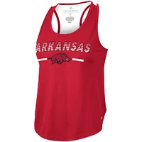 Women's Colosseum Cardinal Arkansas Razorbacks Sachs 2-Hit Scoop Neck Racerback Tank Top