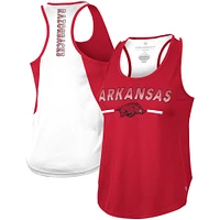 Women's Colosseum Cardinal Arkansas Razorbacks Sachs 2-Hit Scoop Neck Racerback Tank Top