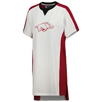 Women's G-III 4Her by Carl Banks White Arkansas Razorbacks Home Run T-Shirt Dress