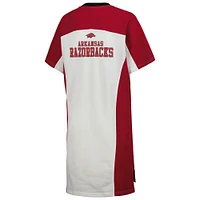 Women's G-III 4Her by Carl Banks White Arkansas Razorbacks Home Run T-Shirt Dress