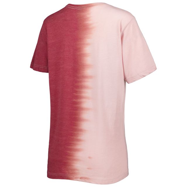 T-shirt pour femme Gameday Couture Cardinal Arkansas Razorbacks Find Your Groove Split-Dye