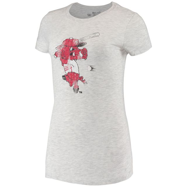 T-shirt en trois mélanges Original Retro Brand Arkansas Razorbacks gris pour femme