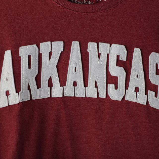 T-shirt à manches longues Pressbox Heathered Cardinal Arkansas Razorbacks Two-Hit Canyon pour femme
