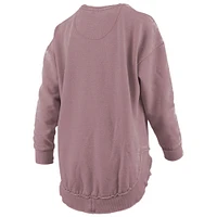 Women's Pressbox Pink Arkansas Razorbacks Poncho Fleece Pullover Sweatshirt