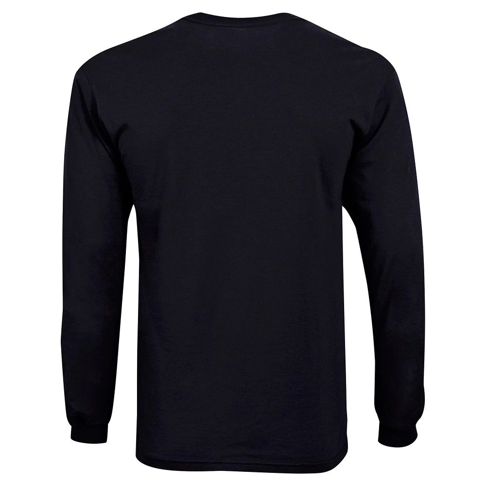 T-shirt à manches longues avec logo vieilli Arkansas Razorbacks, champion des jeunes, noir