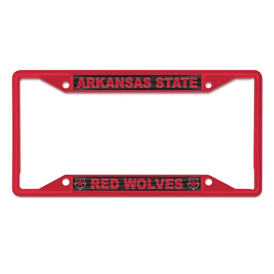 WinCraft Arkansas State Red Wolves Chrome Color License Plate Frame