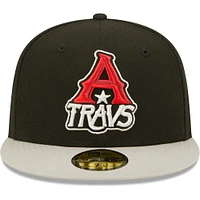 Men's New Era Black Arkansas Travelers Authentic Collection Road 59FIFTY Fitted Hat