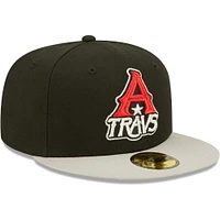 Men's New Era Black Arkansas Travelers Authentic Collection Road 59FIFTY Fitted Hat