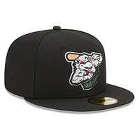 Men's New Era Black Arkansas Travelers Marvel x Minor League 59FIFTY Fitted Hat
