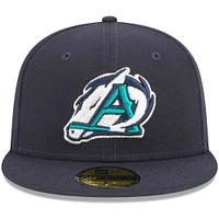Men's New Era Navy Arkansas Travelers Theme Nights Mariners Alternate  59FIFTY Fitted Hat