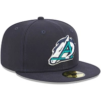 Men's New Era Navy Arkansas Travelers Theme Nights Mariners Alternate  59FIFTY Fitted Hat