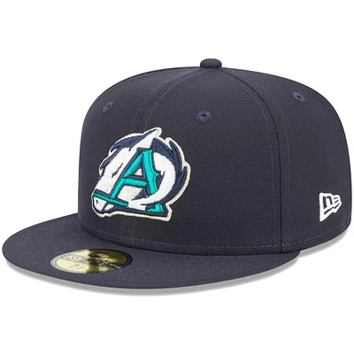 Men's New Era Navy Arkansas Travelers Theme Nights Mariners Alternate  59FIFTY Fitted Hat