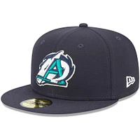 Men's New Era Navy Arkansas Travelers Theme Nights Mariners Alternate  59FIFTY Fitted Hat