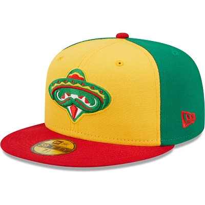 Casquette ajustée New Era pour homme Diamantes De Arkansas Copa La Diversion 59FIFTY jaune/rouge