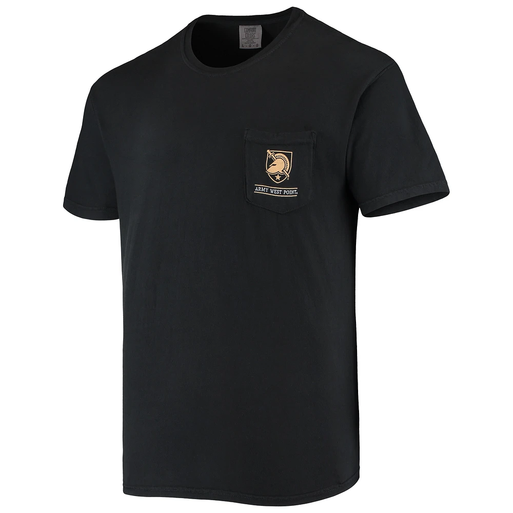 Men's Black Army Knights Circle Campus Scene T-Shirt