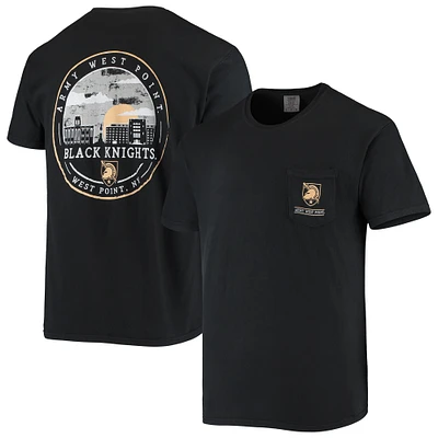 T-shirt Black Army Knights Circle Campus Scene pour homme