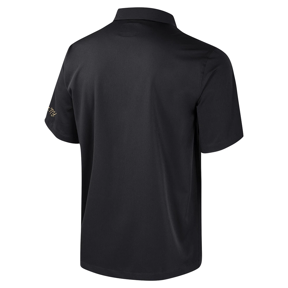 Men's Colosseum Black Army Knights Strike Bowling Button-Up Shirt