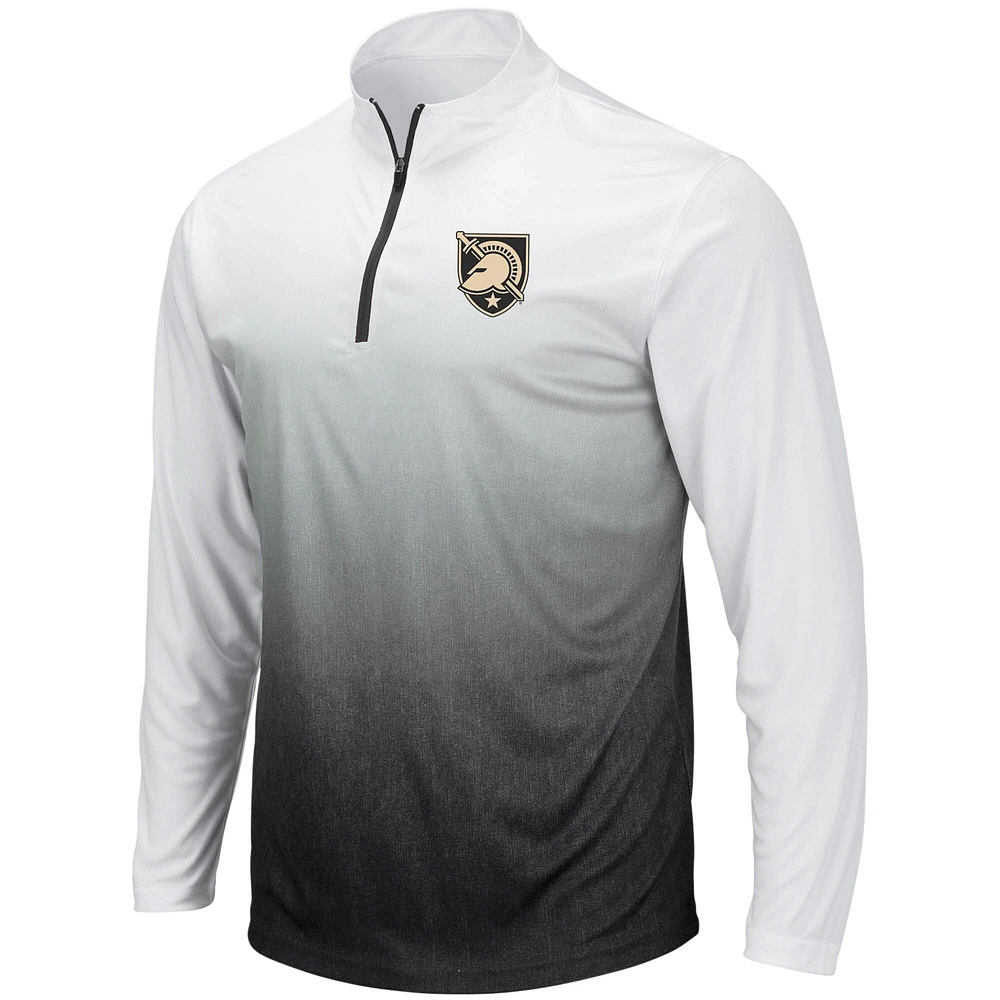 Men's Colosseum Gray Army Black Knights Magic Team Logo Quarter-Zip Jacket