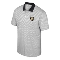 Polo à rayures Colosseum blanc/noir Army Black Knights pour homme