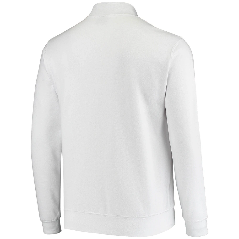 Men's Colosseum White Army Black Knights Tortugas Logo Quarter-Zip Jacket