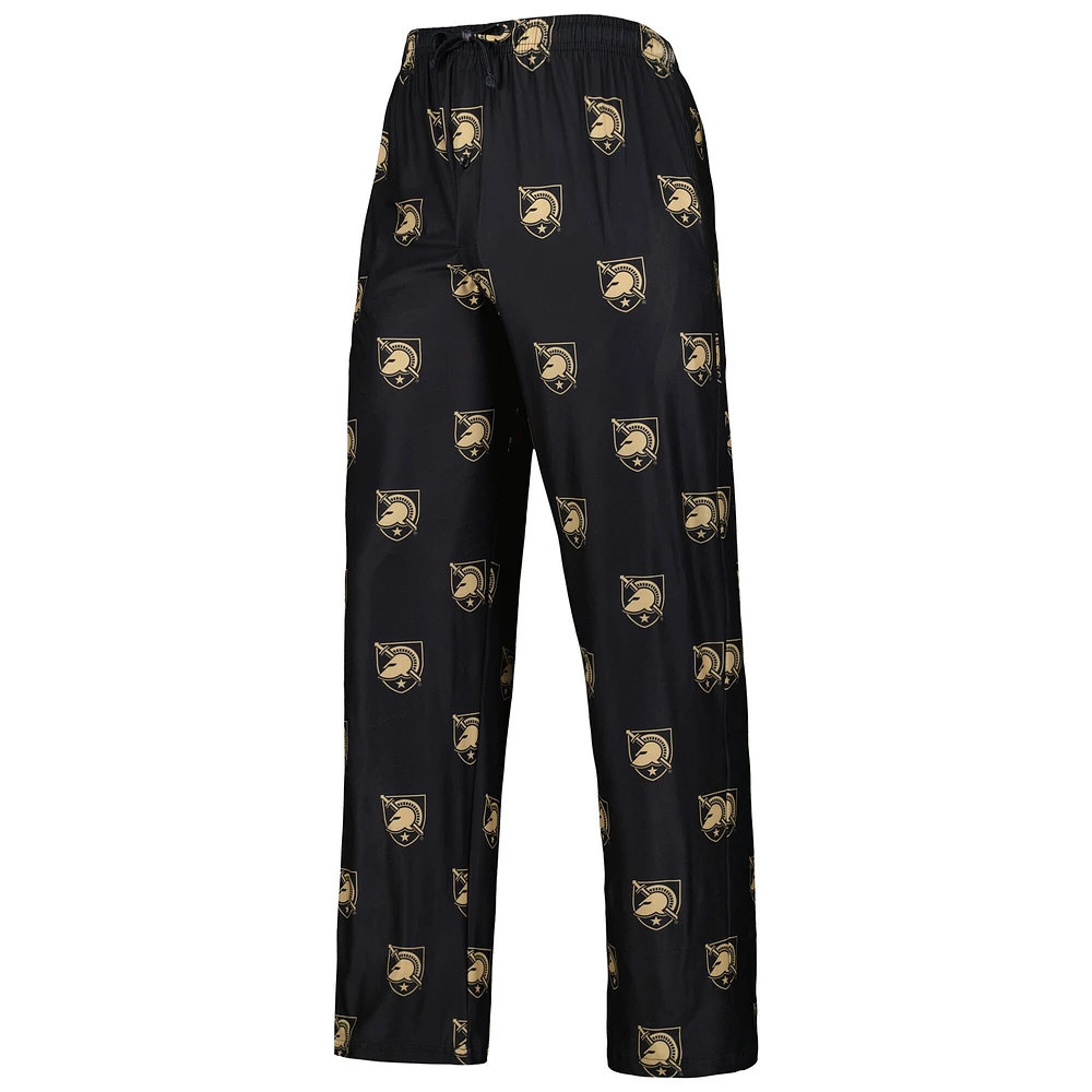 Men's Concepts Sport Black Army Knights Logo Flagship Allover Print Pants