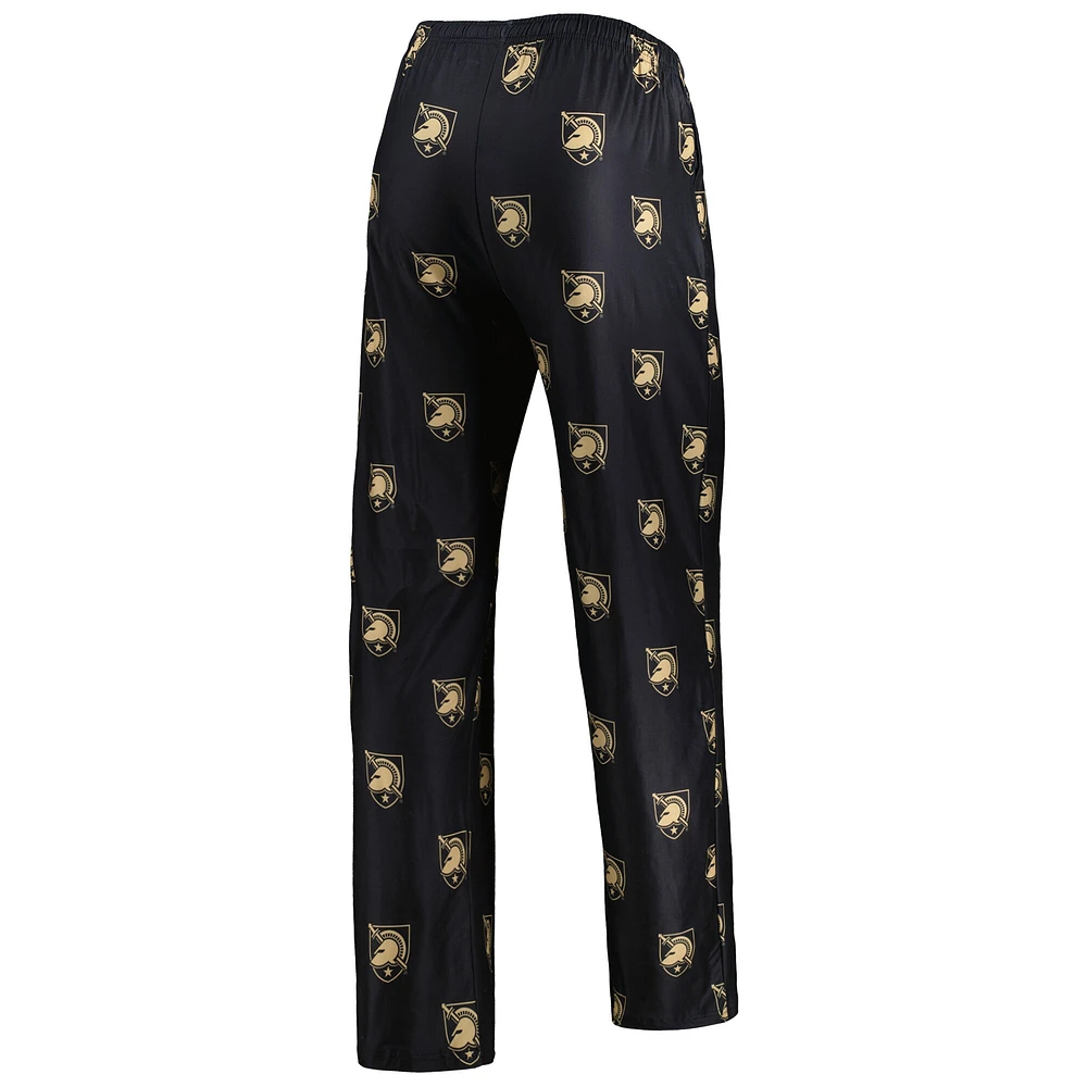 Men's Concepts Sport Black Army Knights Logo Flagship Allover Print Pants
