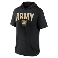 Men's Fanatics Black Army Knights Outline Lower Arch Hoodie T-Shirt