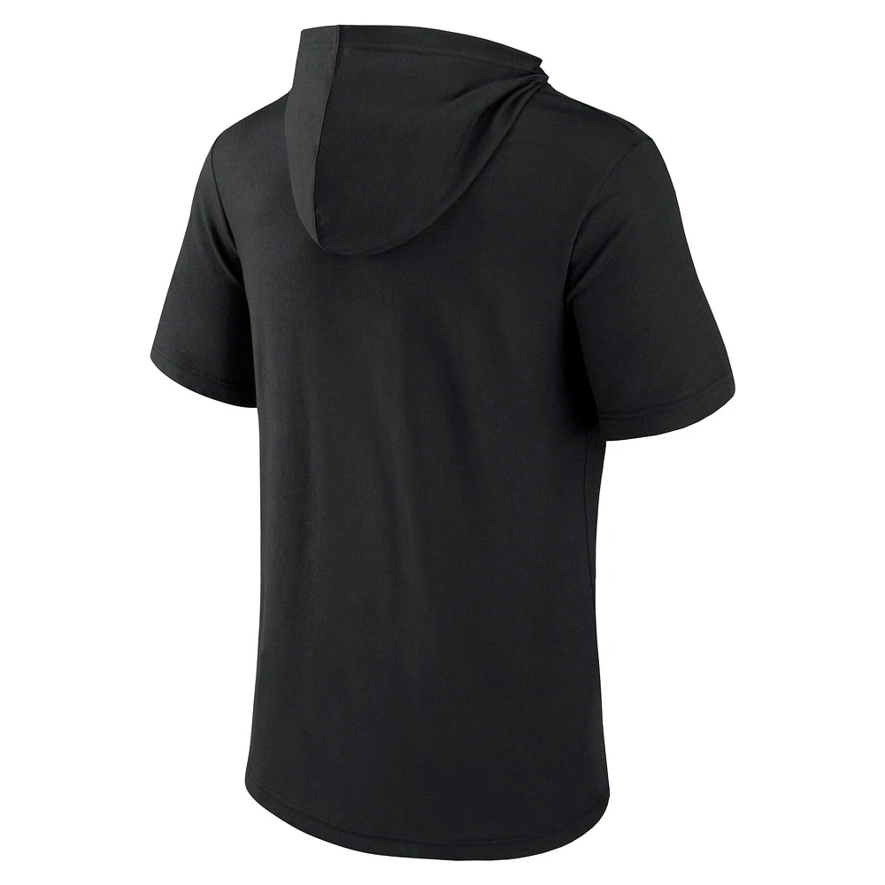 Men's Fanatics Black Army Knights Outline Lower Arch Hoodie T-Shirt