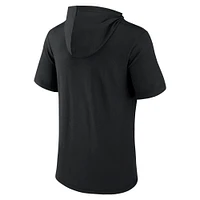 Men's Fanatics Black Army Knights Outline Lower Arch Hoodie T-Shirt