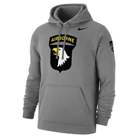 Men's Nike Gray Army Black Knights 2024 Rivalry Collection Airborne Eagle Club Fleece Pullover Hoodie