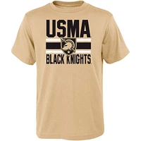 Pack combo de t-shirts à manches courtes et longues Black Knights l'armée noire/or pour enfants d'âge préscolaire
