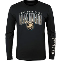Pack combo de t-shirts à manches courtes et longues Black Knights l'armée noire/or pour enfants d'âge préscolaire