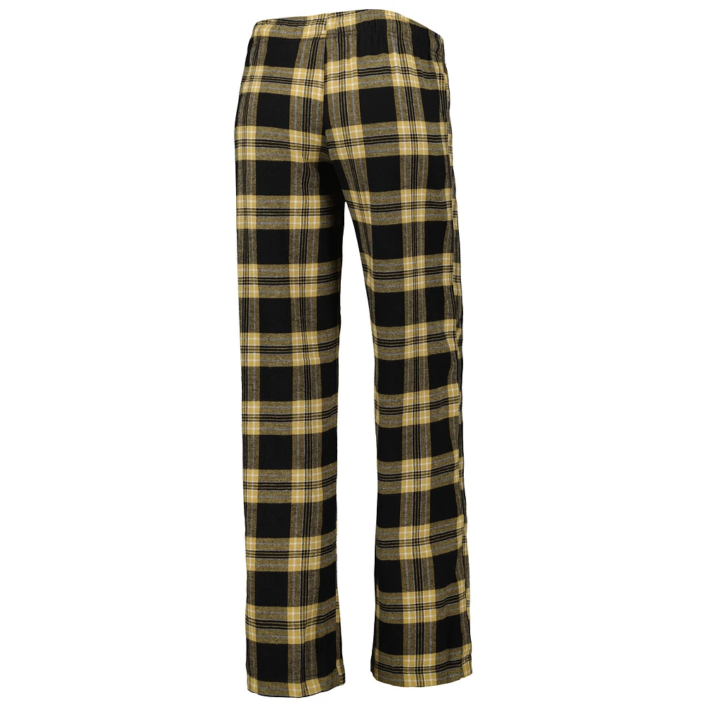 Women's Concepts Sport Black/Gold Army Black Knights Badge T-Shirt & Flannel Pants Sleep Set