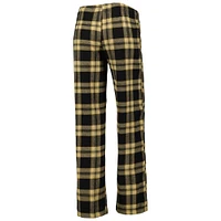 Women's Concepts Sport Black/Gold Army Black Knights Badge T-Shirt & Flannel Pants Sleep Set