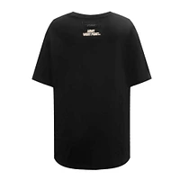 Women's Pro Standard Black Army Knights Script Tail Oversized Boyfriend T-Shirt