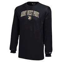 Youth Champion Black Army Knights Arch Over Logo Long Sleeve T-Shirt