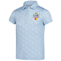 Girls Youth FootJoy Light Blue Arnold Palmer Invitational Speckle Print Polo
