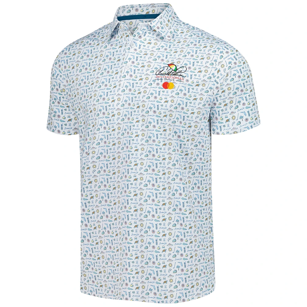 Men's Barstool Golf  White Arnold Palmer Invitational New Florida Icons Polo