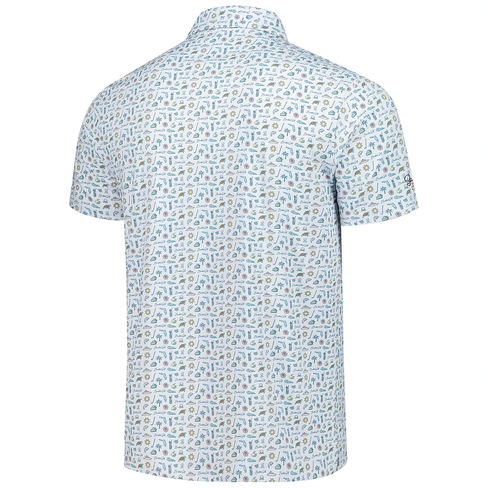 Men's Barstool Golf  White Arnold Palmer Invitational New Florida Icons Polo